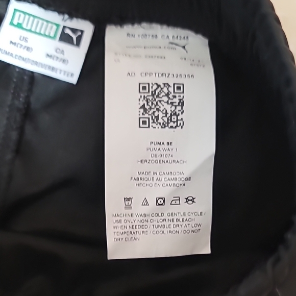 Puma, Boy's Black Shorts, Size 7/8 - Picture 5 of 5